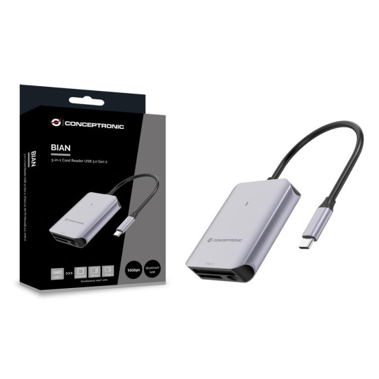 LECTO TARJETAS USB TIPO C CONCEPTRONIC Lector de memorias LECTO TARJETAS USB TIPO C CONCEPTRONIC Lector de memorias
