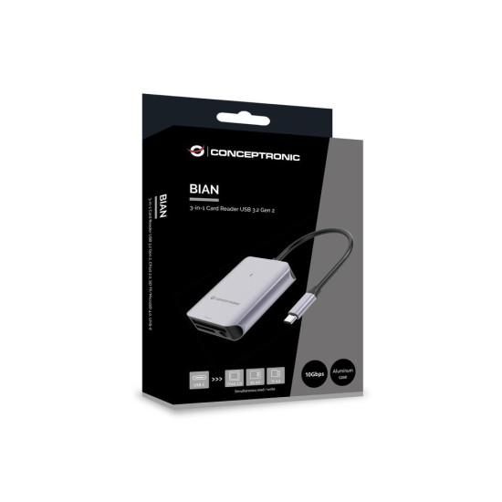 LECTO TARJETAS USB TIPO C CONCEPTRONIC Lector de memorias LECTO TARJETAS USB TIPO C CONCEPTRONIC Lector de memorias