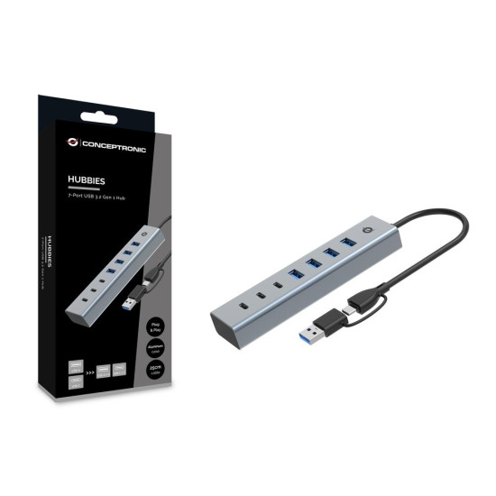 HUB USB 3.0 CONCEPTRONIC HUBBIES20G 7 Dockings y hubs HUB USB 3.0 CONCEPTRONIC HUBBIES20G 7 Dockings y hubs