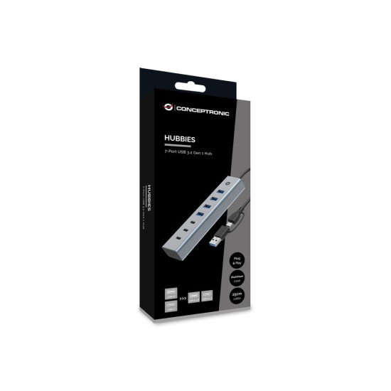 HUB USB 3.0 CONCEPTRONIC HUBBIES20G 7 Dockings y hubs HUB USB 3.0 CONCEPTRONIC HUBBIES20G 7 Dockings y hubs