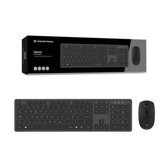 TECLADO + RATON CONCEPTRONIC ORAZIO01ES INALAMBRICO Teclado + ratón TECLADO + RATON CONCEPTRONIC ORAZIO01ES INALAMBRICO Teclado + ratón