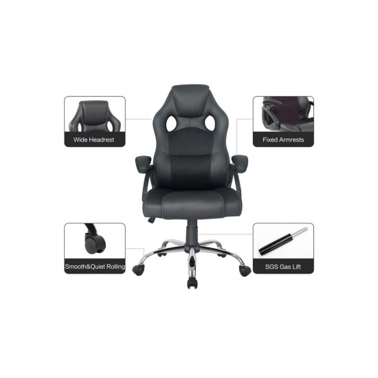 SILLA OFICINA EQUIP 651016 NEGRA RESPALDO Sillas