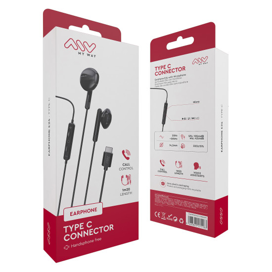 AURICUALRES MYWAY MWHPH0033 NEGRO Auriculares AURICUALRES MYWAY MWHPH0033 NEGRO Auriculares