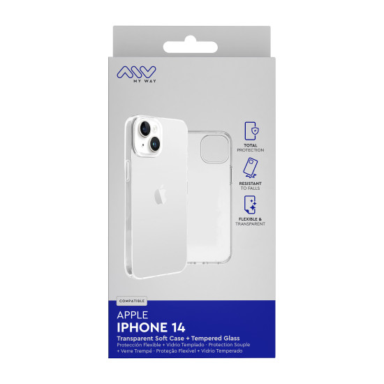 CARCASA MYWAY APPLE IPHONE 14 TRANSPARENTE Fundas y carcasas para moviles CARCASA MYWAY APPLE IPHONE 14 TRANSPARENTE Fundas y carcasas para moviles
