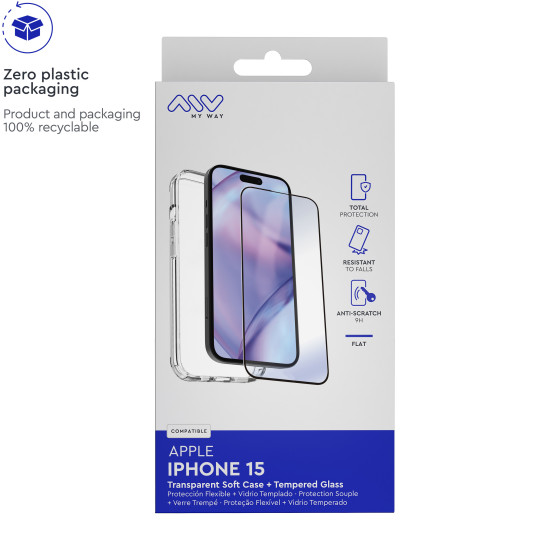 CARCASA MYWAY APPLE IPHONE 15 TRANSPARENTE Fundas y carcasas para moviles CARCASA MYWAY APPLE IPHONE 15 TRANSPARENTE Fundas y carcasas para moviles