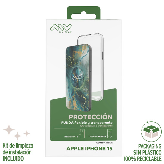 CARCASA MYWAY APPLE IPHONE 15 TRANSPARENTE Fundas y carcasas para moviles CARCASA MYWAY APPLE IPHONE 15 TRANSPARENTE Fundas y carcasas para moviles