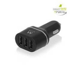 CARGADOR USB EWENT COCHE 3 PUERTOS