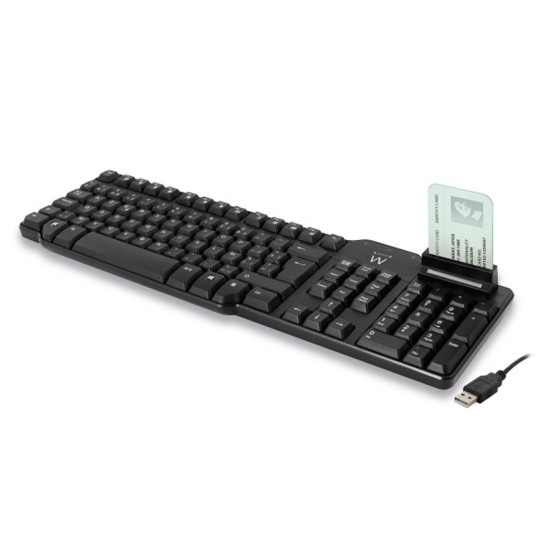 TECLADO USB EWENT EW3252 LECTOR DNI Teclados