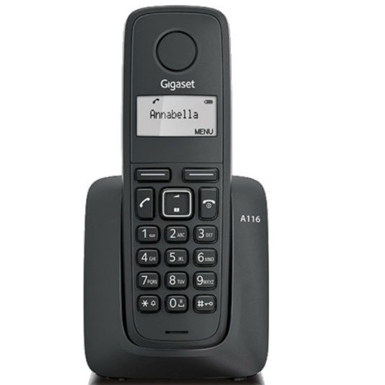 TELEFONO FIJO INALAMBRICO GIGASET A116 NEGRO Teléfonos fijos TELEFONO FIJO INALAMBRICO GIGASET A116 NEGRO Teléfonos fijos
