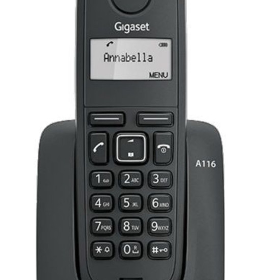 TELEFONO FIJO INALAMBRICO GIGASET A116 NEGRO Teléfonos fijos TELEFONO FIJO INALAMBRICO GIGASET A116 NEGRO Teléfonos fijos