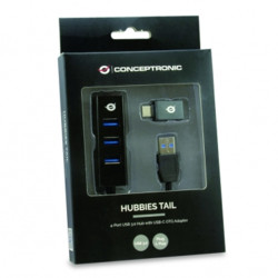 HUB USB 3.0 CONCEPTRONIC HUBBIES04B 4