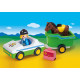 PLAYMOBIL 1.2.3 COCHE CON REMOLQUE CABALLO Playmobils