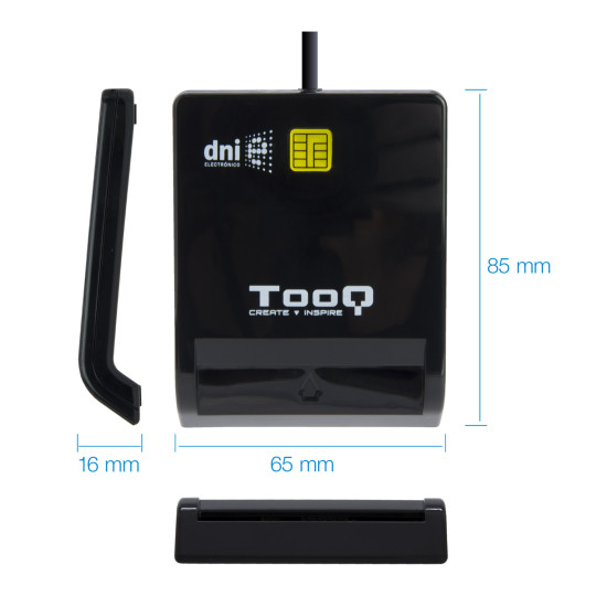 LECTOR TARJETAS DNI TOOQ TQR - 210B USB Lector de memorias