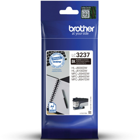 CARTUCHO TINTA BROTHER LC3237BK NEGRO 3000 Consumibles impresión de tinta CARTUCHO TINTA BROTHER LC3237BK NEGRO 3000 Consumibles impresión de tinta