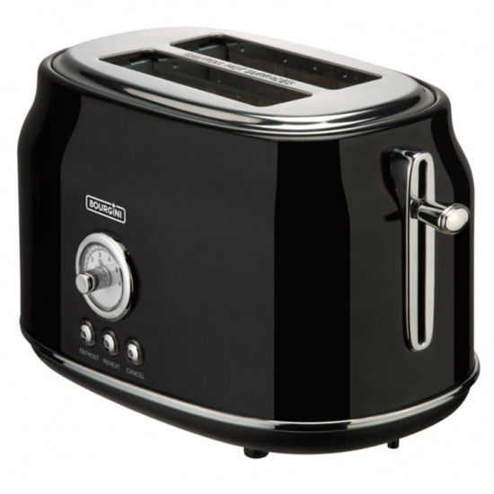 TOSTADORA PAN BOURGINI RETRO NEGRA 815W Tostadoras