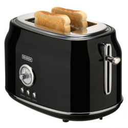 TOSTADORA PAN BOURGINI RETRO NEGRA 815W