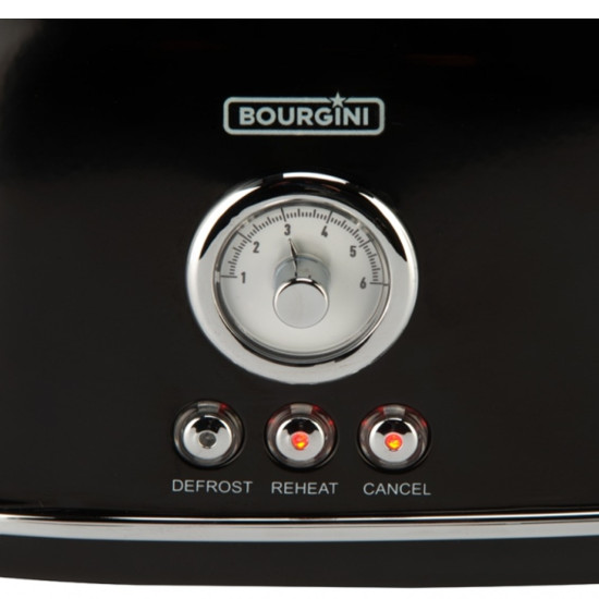 TOSTADORA PAN BOURGINI RETRO NEGRA 815W Tostadoras TOSTADORA PAN BOURGINI RETRO NEGRA 815W Tostadoras
