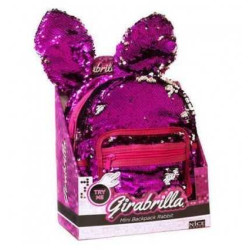 MOCHILA GIRABRILLA CONEJO MULTICOLOR 10 CM