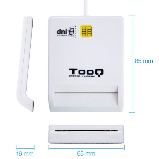LECTOR TARJETAS DNI TOOQ TQR - 210W USB Lector de memorias