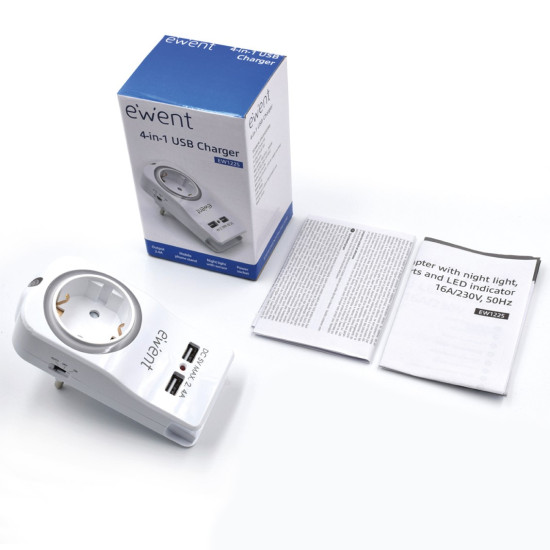 CARGADOR EWENT USB 4 EN 1 Cargadores para móviles CARGADOR EWENT USB 4 EN 1 Cargadores para móviles