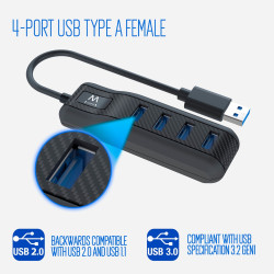 HUB USB EWENT 4 PUERTOS USB