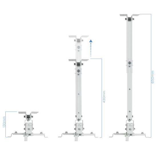 SOPORTE PROYECTOR TECHO TOOQ PJ2012T - W BLANCO Soportes de proyectores