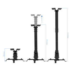 SOPORTE PROYECTOR TECHO TOOQ PJ2012T - B NEGRO