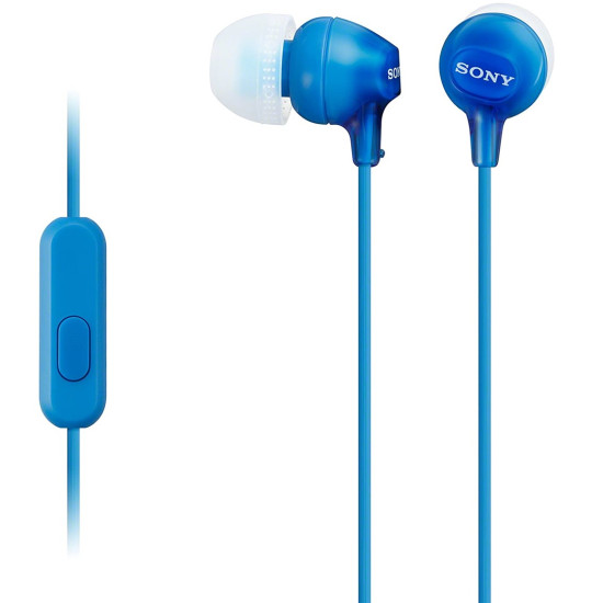 AURICULARES SONY MDR - EX15APB BOTON AZUL MICROFONO Auriculares