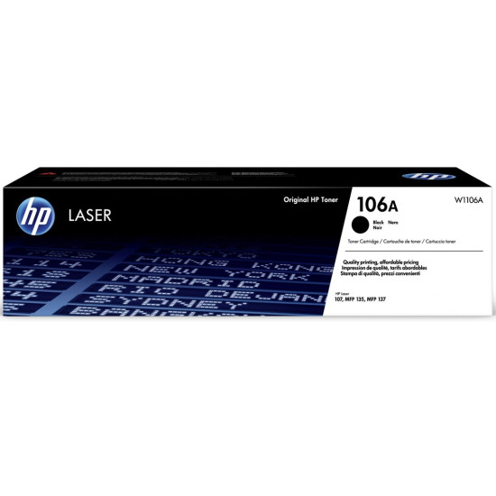 TONER HP 106A W1106A NEGRO 1000 Consumibles impresión láser TONER HP 106A W1106A NEGRO 1000 Consumibles impresión láser