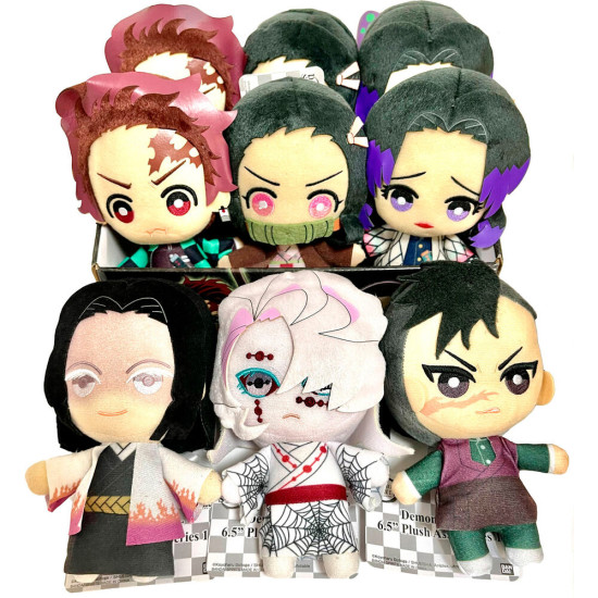 SET PELUCHES BANPRESTO KIMETSU NO YAIBA Peluches y cojines