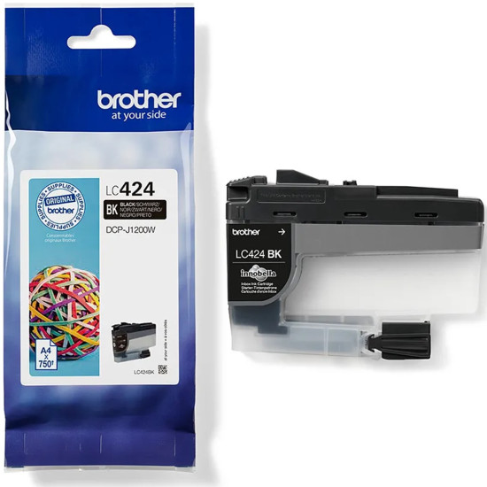 CARTUCHO TINTA BROTHER LC424BK NEGRO 750 Consumibles impresión de tinta CARTUCHO TINTA BROTHER LC424BK NEGRO 750 Consumibles impresión de tinta