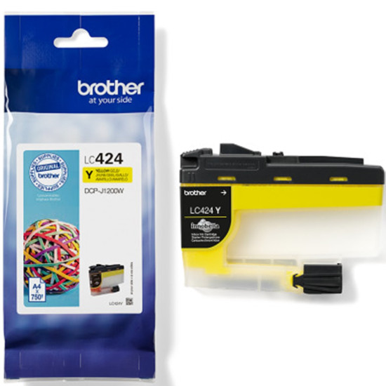 CARTUCHO TINTA BROTHER LC424Y AMARILLO 750 Consumibles impresión de tinta CARTUCHO TINTA BROTHER LC424Y AMARILLO 750 Consumibles impresión de tinta