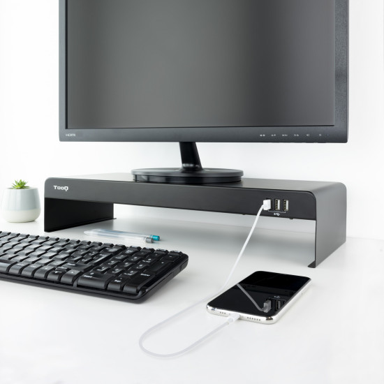 ELEVADOR SOPORTE MONITOR TOOQ METALICO NEGRO Elevadores monitor ELEVADOR SOPORTE MONITOR TOOQ METALICO NEGRO Elevadores monitor