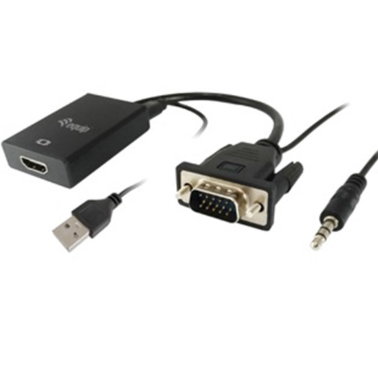 ADAPTADOR EQUIP VGA MACHO A HDMI Convertidores