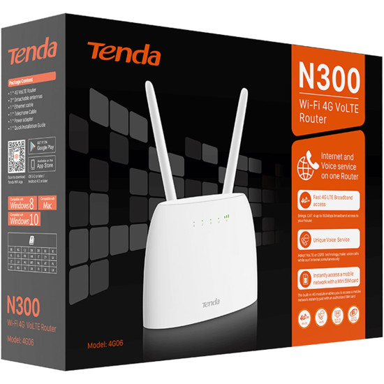 ROUTER WIFI TENDA 4G06 150MBPS 2 Routers ROUTER WIFI TENDA 4G06 150MBPS 2 Routers