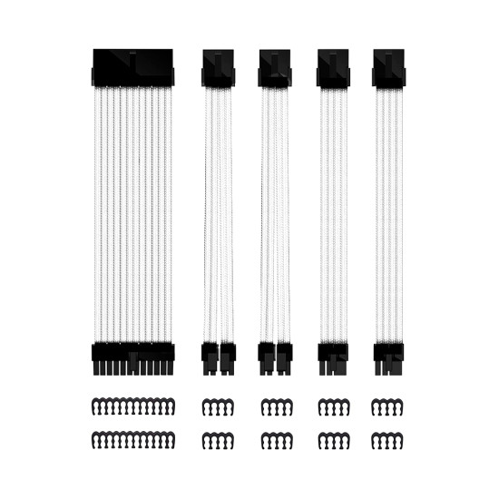 KIT CABLES EXTENSIÓN BLANCOS PARA FUENTE Cables gaming