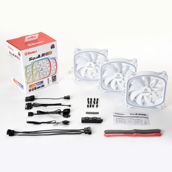 VENTILADOR GAMING ENERMAX SQUA RGB BLANCO Ventiladores caja VENTILADOR GAMING ENERMAX SQUA RGB BLANCO Ventiladores caja