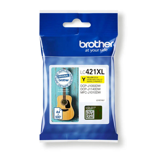 CARTUCHO TINTA BROTHER LC421XLY AMARILLO 500 Consumibles impresión de tinta CARTUCHO TINTA BROTHER LC421XLY AMARILLO 500 Consumibles impresión de tinta