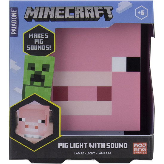 LAMPARA PALADONE MINECRAFT CERDITO MUSICA INCORPORADA Lampara merchandising