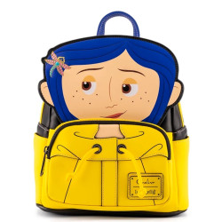 MOCHILA LOUNGEFLY LOS MUNDOS CORALINE CHUBASQUERO