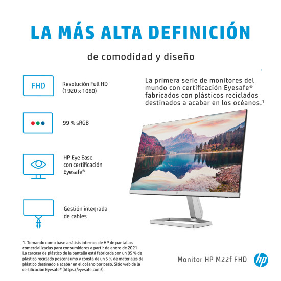 MONITOR HP M22F 21.5 PULGADAS FHD 5MS Monitores MONITOR HP M22F 21.5 PULGADAS FHD 5MS Monitores