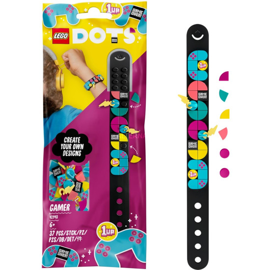 LEGO DOTS PULSERA CON AMULETOS GAMER Legos