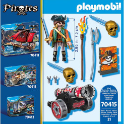 PLAYMOBIL PIRATES PIRATA CON CAÑON