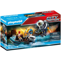 PLAYMOBIL POLICIA MOCHILA PROPULSORA: DETENCION DEL
