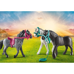 PLAYMOBIL 3 CABALLOS: FRISON KNABSTRUPPER &