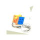 CUBO RUBIK QIYI LLAVERO 3X3 PLANO Llaveros