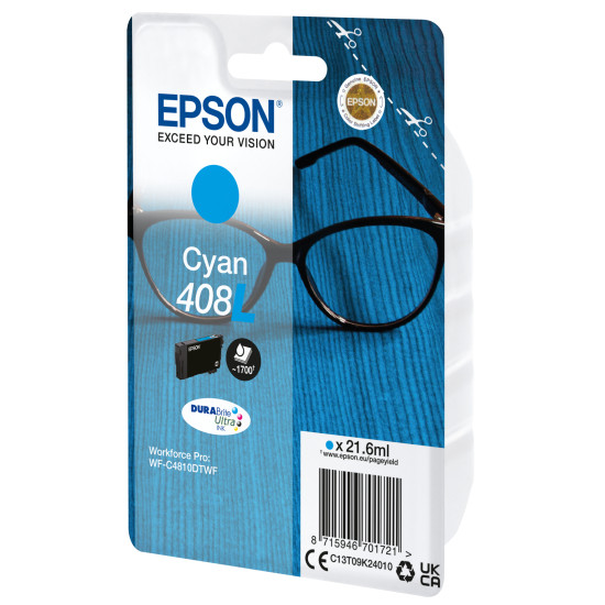 CARTUCHO TINTA EPSON 408L CIAN DURABRITE Consumibles impresión de tinta CARTUCHO TINTA EPSON 408L CIAN DURABRITE Consumibles impresión de tinta