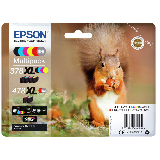 MULTIPACK CARTUCHO EPSON C13T379D4010 6 COLORES Consumibles impresión de tinta