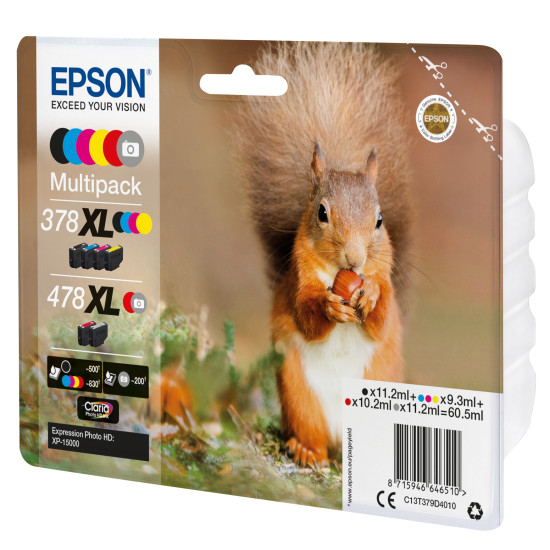 MULTIPACK CARTUCHO EPSON C13T379D4010 6 COLORES Consumibles impresión de tinta