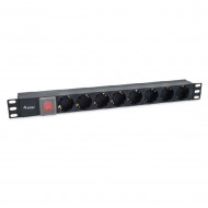 REGLETA EQUIP RACK 19 PULGADAS 1U 8